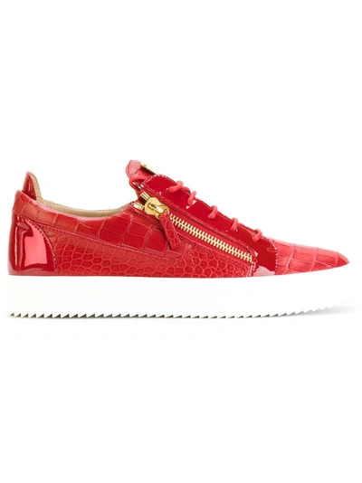 Giuseppe Zanotti 侧拉链板鞋 In Red