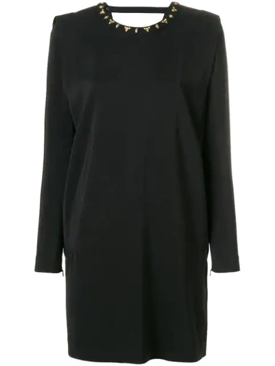 Just Cavalli Embellished Trim Dress - Black