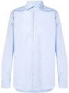 Borriello Plain Button Shirt - Blue