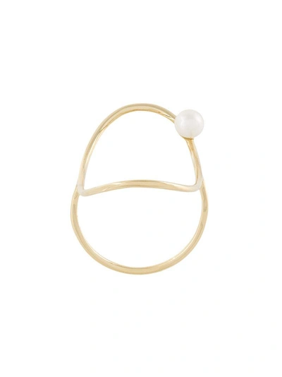 Anissa Kermiche Oval Pearl Ring - Metallic