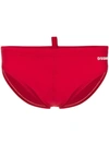 Dsquared2 Logo Print Briefs In Red