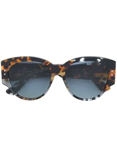 Dior Lady  Studs Sunglasses In Brown