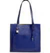 Marc Jacobs The Grind Medium Leather Tote - Blue In Academy Blue/silver