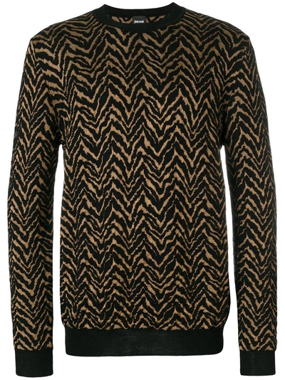 Just Cavalli Patterned Sweater - 棕色 In Brown