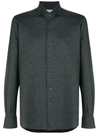 Orian Mélange Button Shirt In Grey