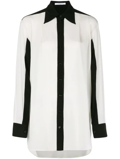 Givenchy Contrast Trim Blouse In White