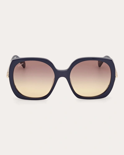 Max Mara Women's Malibu9 58mm Butterfly Sunglasses In Blue