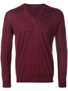 Prada V-neck Jumper In Pink