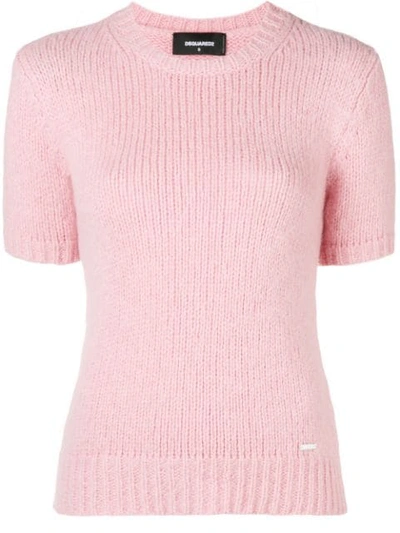 Dsquared2 Short-sleeve Fitted Sweater - Farfetch In Pink