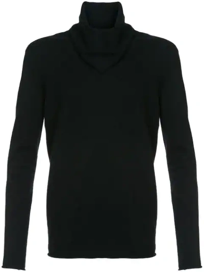 Label Under Construction Longsleeved Fitted Sweater - Black