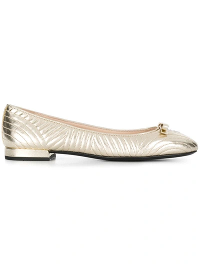 Prada Quilted Ballerina Shoes - Metallic