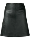 Joseph Holt High-rise Leather Mini Skirt In Black