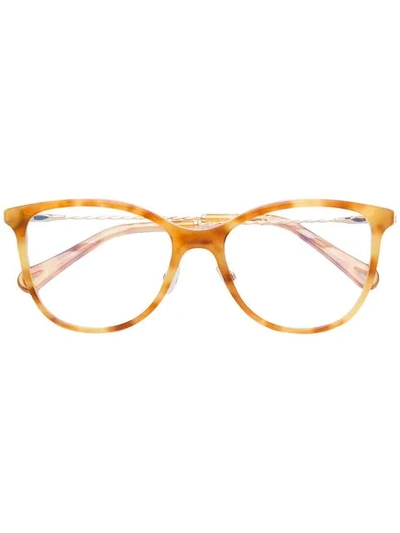 Chloé Tortoiseshell Glasses In Yellow & Orange