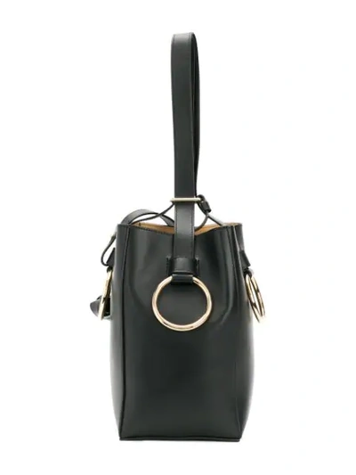 Nina Ricci Bucket Shoulder Bag In Black Leather. In Nero