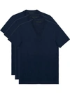 Prada Triple-pack V-neck T-shirts In Blue