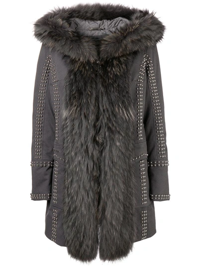 Philipp Plein Amazing Fur Coat - Grey