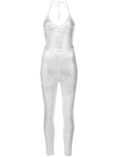 Juicy Couture Swarovski Jumpsuit In White