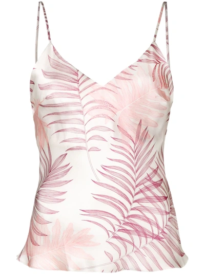 Gilda & Pearl Kew Gardens Of London Silk Top In Pink