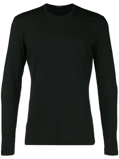 La Perla Skin Long Sleeve T-shirt In 0002 Black