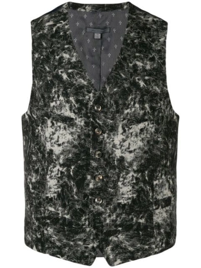 John Varvatos Fade Effect Waistcoat In Black