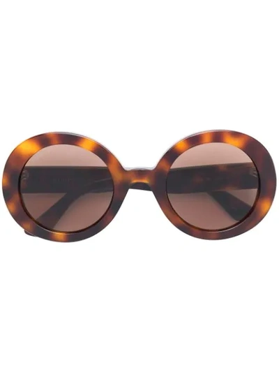 Gucci Eyewear Round-frame Sunglasses - 棕色 In Brown