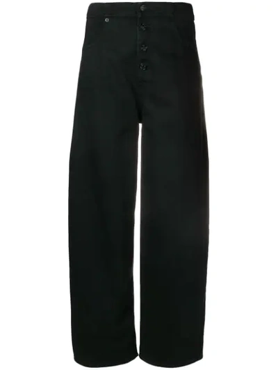 Mm6 Maison Margiela High Waisted Tailored Trousershigh In Nero
