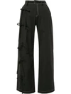 Blindness Side Bow Detail Trousers In Black