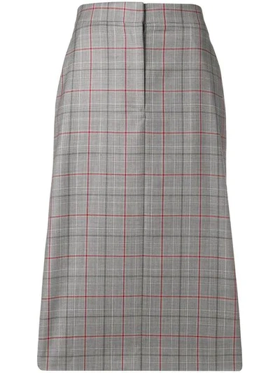 Calvin Klein 205w39nyc Checked Pencil Skirt In Grey