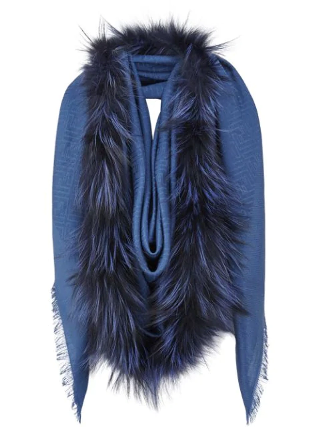 Fendi Touch Of Fur Shawl In F13d4 blue Muffin ModeSens