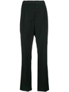 Prada Elasticated Waistband Straight Trousers - Black