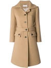 Chloé Flared Double Breasted Coat - Neutrals