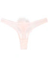 Gilda & Pearl Classy Fluffy Thongs - Pink In Pink & Purple