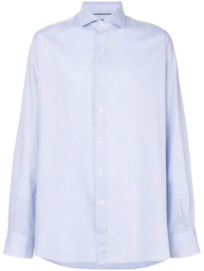 Orian Textured Button Shirt In Blue