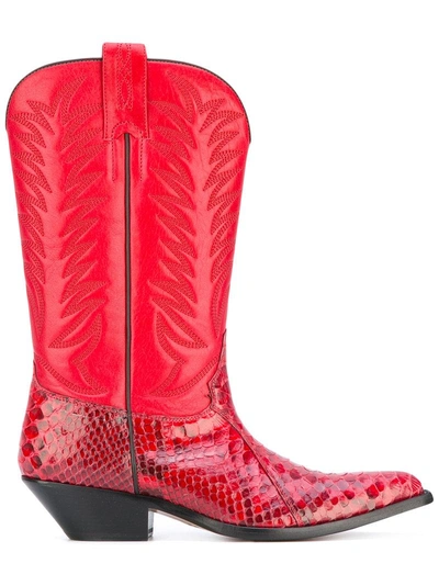 Sonora Stivale Pitone Boots - Red