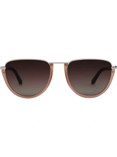 Burberry Eyewear Pilotenbrille Mit Logo - Nude In Neutrals