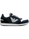 Emporio Armani Logo Runner Sneakers - Blue