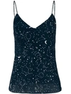 Gilda & Pearl Luna Constellation-print Slip Top In Blue