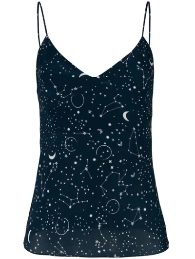 Gilda & Pearl Luna Constellation-print Slip Top In Blue