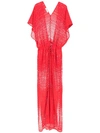 Amir Slama Knit Beach Dress In Red