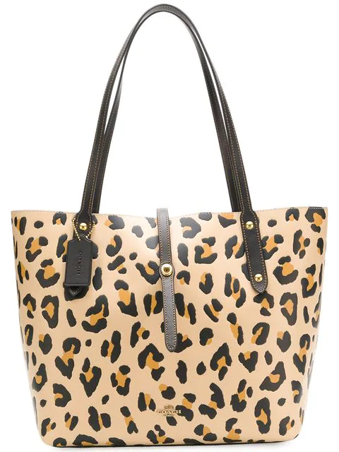 coach animal print tote