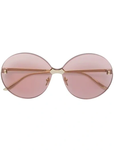 Gucci Eyewear Round Frame Sunglasses - Pink In Pink & Purple