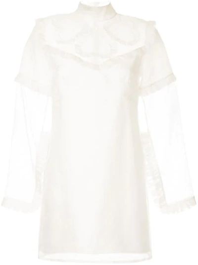 Macgraw Queen Of Hearts Dress In White
