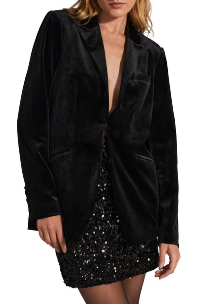 Favorite Daughter The Velvet Blazer In Black