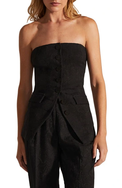 Favorite Daughter The Phoebe Strapless Bustier Top In Buona Notte