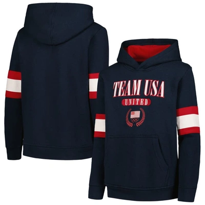 Outerstuff Kids' Youth Navy Team Usa Pullover Hoodie