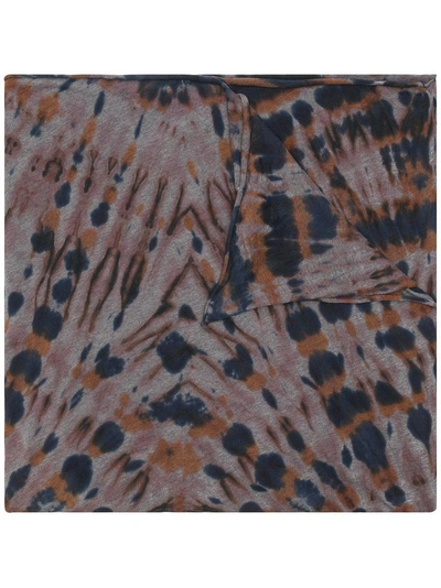 Raquel Allegra Tie-dye Print Scarf - Grey