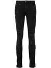 Philipp Plein Ribbed Skinny Jeans In Black