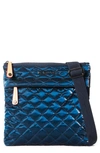 Mz Wallace Metro Quilted Nylon Crossbody Bag In Midnight Liquid/gunmetal