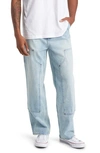 Elwood Relaxed Fit Denim Carpenter Pants In Light Indigo