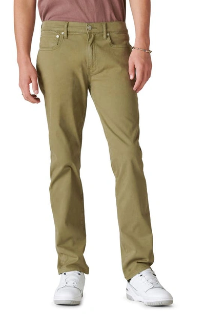 Lucky Brand 223 Straight Leg Cotton Trousers In Sage Shadow